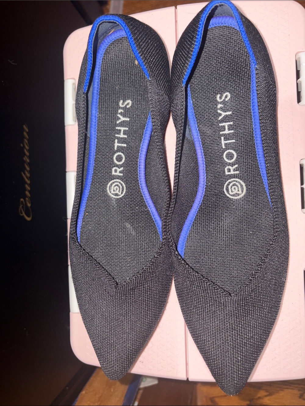 Rothy's Black Pointed Knit Flats
